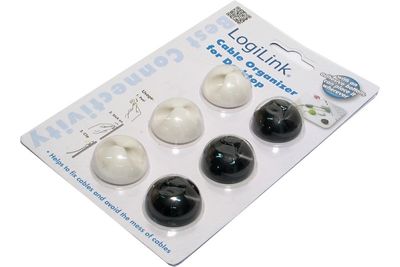 CABLE ORGANIZER Ø8mm 6pcs BLK/WHT