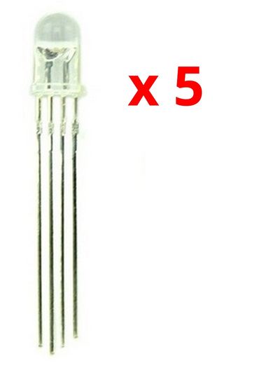 SOME RGB LEDS 5mm CA 5pcs