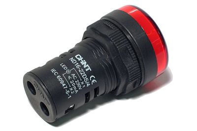 LED INDICATOR LIGHT Ø22mm 230V RED