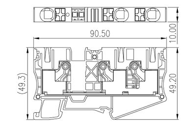 Dinkle DP10-TN, SLFTB C3, 1kV 57A, pushin, 0.5-16mm2, BG