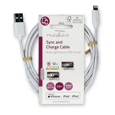 USB 2.0 CABLE A-Lightning 2m