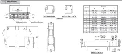 3,0mm 1x4pole male wire UL 94V-0