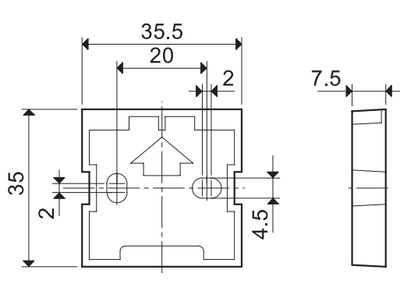 DIN Rail Adaptor for panel mounting 35 mm DIN Rail Adaptor for panel mounting 35 mm