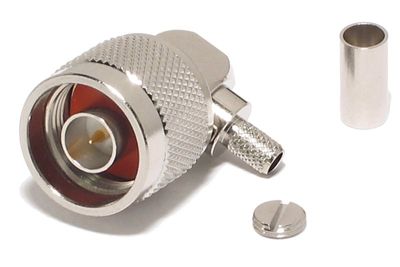 N CONNECTOR MALE ANGLE CRIMP RG58