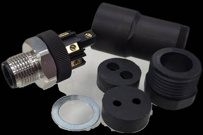 M12 connector 8-pin screwable A-code