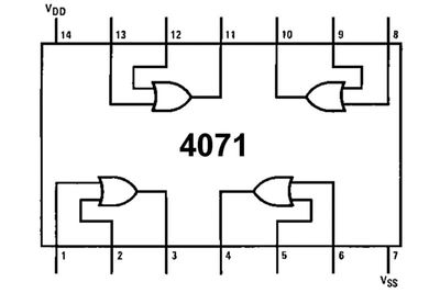 CMOS-LOGIC IC OR 4071 SO14