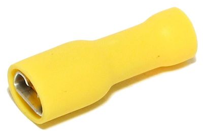 PUSH-ON 6,3mm FEMALE INSULATED YELLOW PUSH-ON 6,3mm FEMALE INSULATED YELLOW