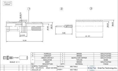 MCX(M) S/T plug for RG-174/316