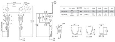 3,0mm 20-24awg female Sn/PhBr 3,0mm 20-24awg female Sn/PhBr