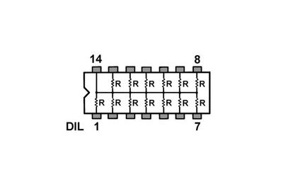 RESISTOR NETWORK DIL 14-13: 100kohm