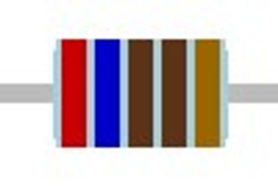 METAL FILM RESISTOR 0,6W: 2,61kohm