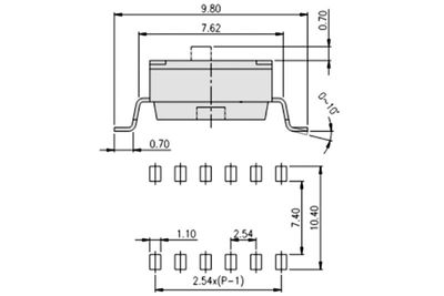 DIP SWITCH 2-POLE SMD