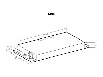 PLASTIC ENCLOSURE 120x70x15mm transparent