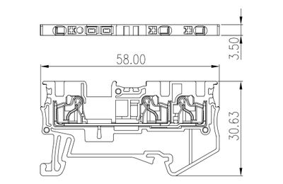 Dinkle DP1.5N-TN, SLFTB C3, 500V 17.5A, pushin, 0.14-1.5mm2, BG Dinkle DP1.5N-TN, SLFTB C3, 500V 17.5A, pushin, 0.14-1.5mm2, BG