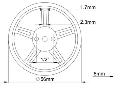 Feetech WHEEL FOR GEAR BOX MOTOR FTDC130D