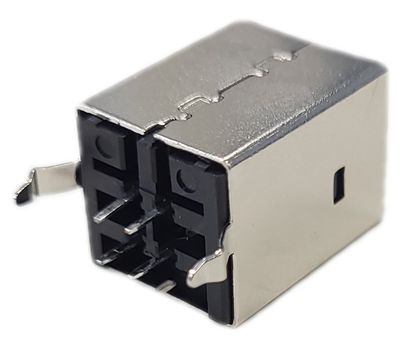 USB-B vertical white Au Flash