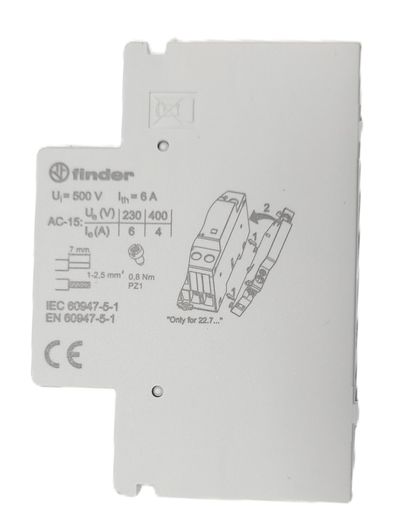 Auxiliary Contact For Finder 22 Series 1NO 1NC 25A Auxiliary Contact For Finder 22 Series 1NO 1NC 25A