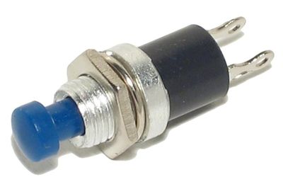 Normally open push button 0.5A 24V blue