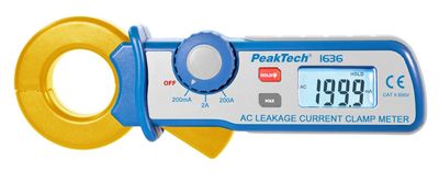 PeakTech 1636 CURRENT CLAMP FOR LEAKAGE CURRENTS 200A AC 100μA PeakTech 1636 CURRENT CLAMP FOR LEAKAGE CURRENTS 200A AC 100μA