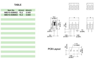 TERMINAL BLOCK 3X 14mm R5,08