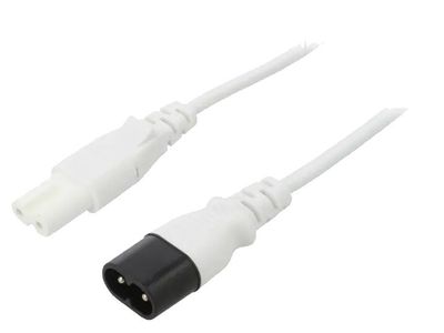 EXTENSION CORD C7-C8 WHITE 1m