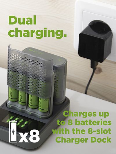 GP ReCyko Speed Charger (USB) M451 4-slot NiMH with 4xAA 2600mAh NiMH Batteries