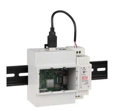 RASPBERRY PI 3B+ DIN RAIL CASE GREY