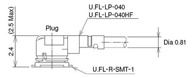 U.FL - pigtail 100mm Ø0,81mm Micro Coaxial Cable U.FL - pigtail 100mm Ø0,81mm Micro Coaxial Cable
