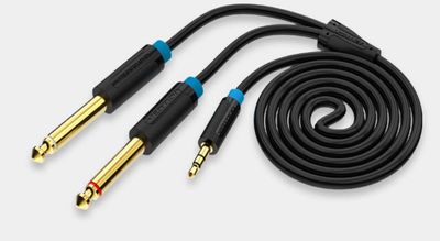 Vention AUDIO CABLE 3,5mm / 2x 6,3mm 0,5m