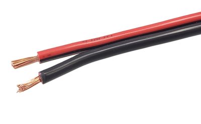 SPEAKER CABLE 2x 2,50mm2 REDBLACK (CU) 1m