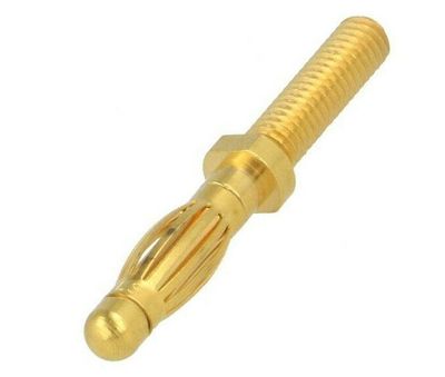 BANANA PLUG 4mm M4 THREAD GOLD PLATED