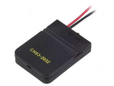 Battery holder for CR2032 coin cell with wires Battery holder for CR2032 coin cell with wires