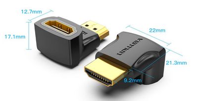 Vention HDMI CABLE COUPLER DOWN ANGLE