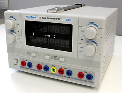PeakTech 6210 POWER SUPPLY 2CH 2x0-30VDC 5A +5V1A
