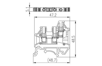 Dinkle DK2.5N-TN, SLFTB C3, 1kV 24A, screw, 0.14-2.5mm2, BG