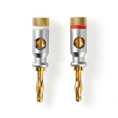 4mm BANANA CONNECTOR PAIR RED/WHITE