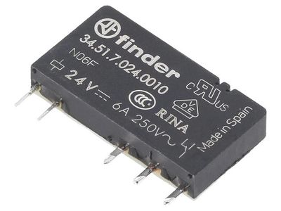 PCB RELAY SPDT 6A 24VDC