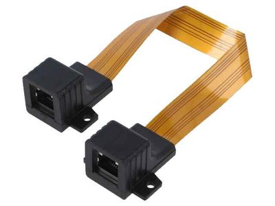 RJ45 - RJ45 window pass-through cable 0,2m