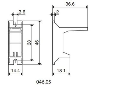 Mounting Adapter for Finder 46xx Relays Mounting Adapter for Finder 46xx Relays