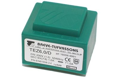PCB TRANSFORMER 6,0VA 1x 6V