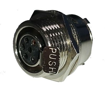 MINIXLR 6 PIN FEMALE PANEL MOUNT SOCKET