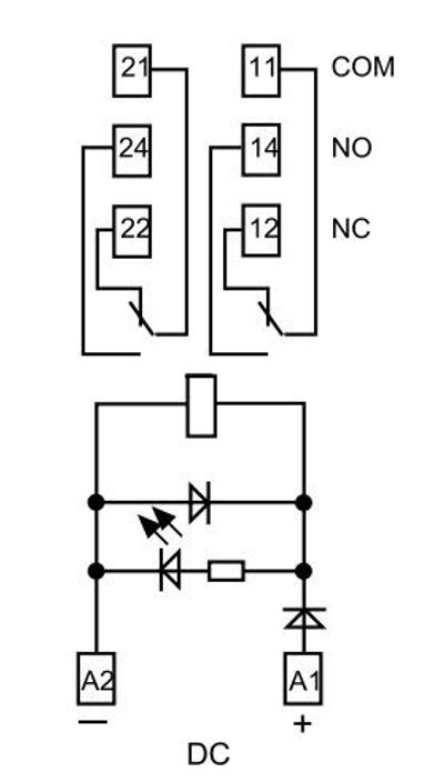 2 CO relay interface module 24VDC 10A