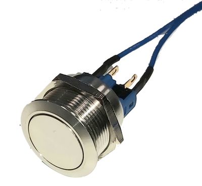 AV Switch SPDT On-(OFF) 22mm with blue wires