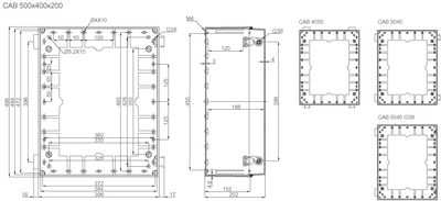 WALL INSTALLATION ENCLOSURE FIBOX CAB PC 504020 T WALL INSTALLATION ENCLOSURE FIBOX CAB PC 504020 T