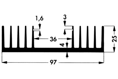 ALUMINIUM PROFILE 97x100x25mm