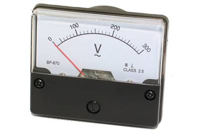ANALOGUE PANEL METER VOLTAGE 0-300VAC ANALOGUE PANEL METER VOLTAGE 0-300VAC