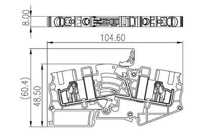 Dinkle DPTD6N, DTTB C2, 1kV 30A, pushin, 0.5-10mm2, BG Dinkle DPTD6N, DTTB C2, 1kV 30A, pushin, 0.5-10mm2, BG