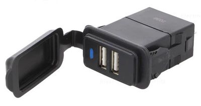 PANEL MOUNT USB A CHARGER FOR CAR USE 5V 2,4A 10W-2 port