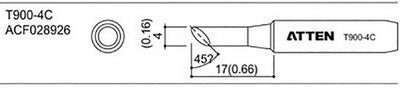 ATTEN T900-4C SOLDERING TIP 4mm