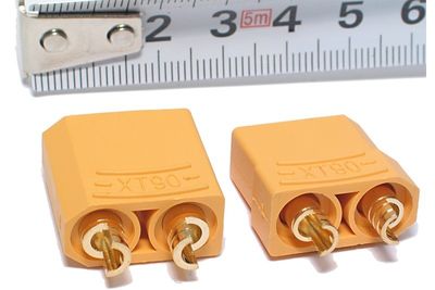 XT90 BULLET BATTERY CONNECTOR (MALE+FEMALE) XT90 BULLET BATTERY CONNECTOR (MALE+FEMALE)